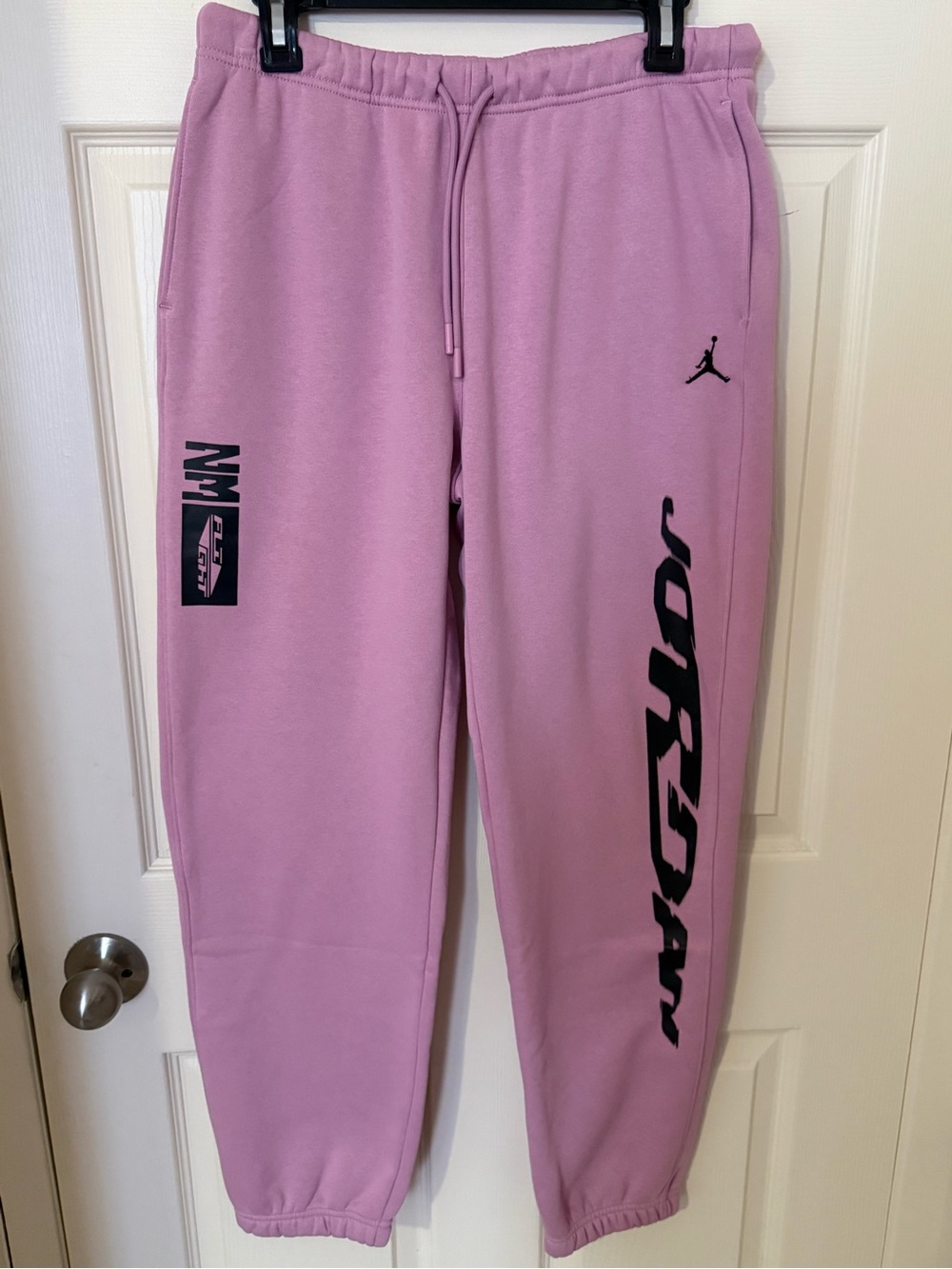 Jordan Lilac Sweatpants with Black Jumpman Graphics